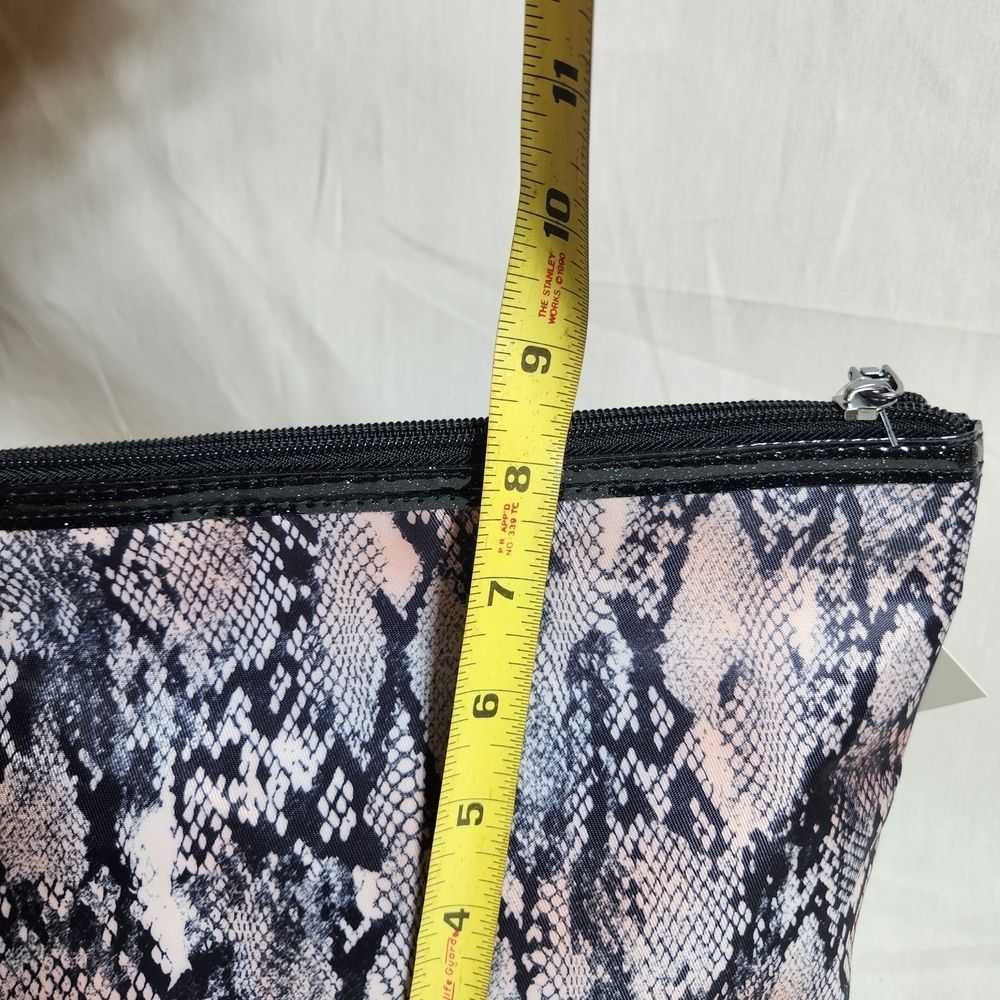 Thalia Sodi Snake Print Cosmetic Bag - Black and Pink New With Tags - Picture 6 of 7